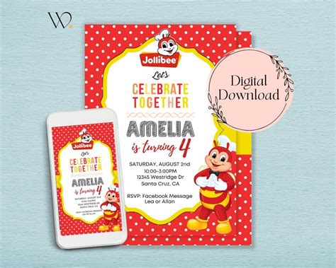 Jollibee Theme Invitation V.1 by allosobea .